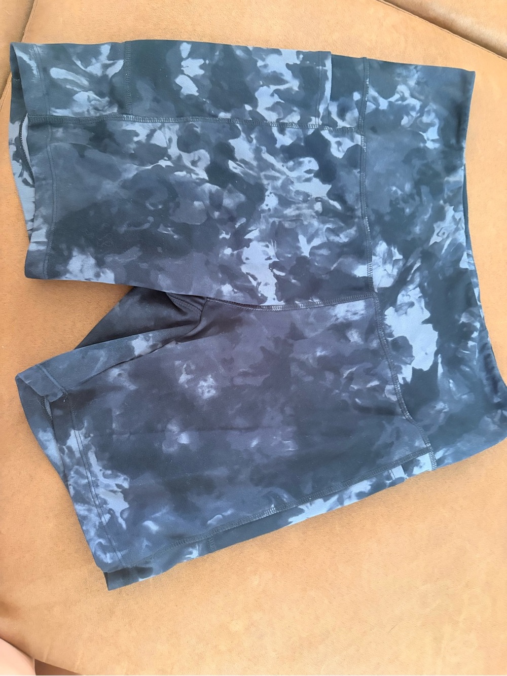 Danskin Women’s Black and Gray Tie-Dye Yoga Shorts
